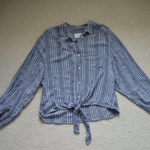 American Eagle Striped Button Down Shirt